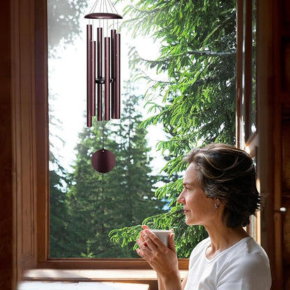 FDOCOI 45'' Large Wind Chimes for Outside with Deep Tone, Wind Chimes Outdoor Garden & Patio Hanging Décor, Sympathy Gifts. Bronze