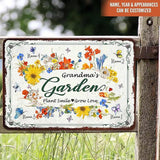 Personalized Metal Signs with Name Made in USA Custom Vintage Garden Sign Waterproof Vintage Decorative Metal Print for Wall Decor Customized Home Garden Ideas Gifts Artwork Prints for Yard Ourdoor