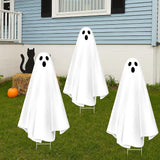 Bunny Chorus Halloween Decorations Outdoor: 3ct Extra Large Scary Ghost Yard Signs with Stakes, Corrugated Plastic, Outside Halloween Decor White Ghost for Kids Home School Yard Lawn Haunted House