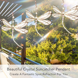 Dragonfly Crystal, Hanging Dragonfly Rainbow Maker Pendant for Windows Garden Wedding Car Decor