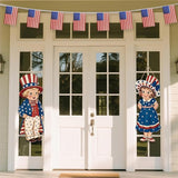 4th of July Decorations Outdoor, 31in Patriotic Decor Memorial Day Yard Sign with Metal Stakes, Front Door Decor Hanging Sign for Porch Walls Door Hanger Garden Patio Lawn Party Supplies Prop