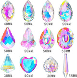 Kanpura 12 Pcs Crystal Suncatchers Colorful Chandelier Prisms Crystals Pendants Parts Hanging Ornament for Wedding Window Home Decor