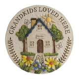 Grandma Garden Stepping Stone Yard Walkway Step Stone Grandma Gifts from Grandchildren Home Outdoor Decor Lawn Concrete Stepping Stones Outside Decorations, regular, White