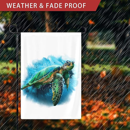 Sea Turtle Garden Flag 12x18 Inch Decorative Small Vertical Double Sided Holiday Farmhouse Seasonal Decor for Yard