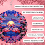 Flamingo Wind Spinner, 3D Hanging Stainless Steel Garden Spinner, Wind Spinner Hanging for Outdoor & Indoor Décor, Unique Gifts for Yard Garden Decoration or Patio Décor (Flamingo)