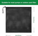 2 Pack 17.7" x 17.7" Pump Barrier Bag, Pond Pump Filter Bag, Black Media Bag Large Pump Mesh Bag for Outdoor Water Ponds Filters (2Pcs-17.7" x 17.7")