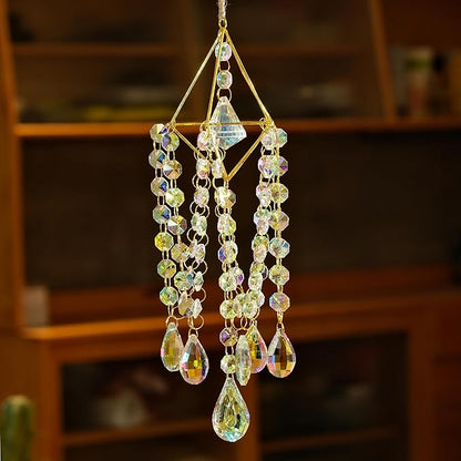 Crystal Wind Chime Light Catcher Suitable for Window Hanging Suitable for Home Indoor and Outdoor Garden Decoration Light Catcher (Small)