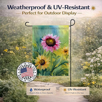 Caroline's Treasures Kentucky Goldenrod in Watercolor Garden Flag Mailbox Flag Decorative Yard Flag Banner Outside Patio Artwork Yard Flower Beds, Garden Size, Multicolor