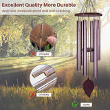 Sympathy Wind Chimes for Outside Deep Tone, Memorial Loss of a Loved, Large Wind Chimes with 6 Thicken Tubes & Hook, Outdoor Gifts Mother, Garden Decor