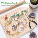 Agate Crystal Sun Catcher Decor - Dream Catcher Handcrafted with Natural Stones & Wood - Gift for Housewarming, Mother’s Day, Wedding for Family and Friends - Room, Patio, Office Hanging Ornament