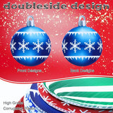 Sumind 10 Pieces Large Christmas Decorations Outdoor Christmas Hanging Ornaments Yard Lawn Signs Round Double Sided Porch Ornaments for Xmas Party Decor(Classic Style)
