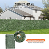 VEVOR Artificial Ivy Privacy Fence Screen, 96 x 72 in Faux Ivy Vine Leaf Hedges Fence, Greenery Privacy Fence with Strengthened Joint, Green Wall Decoration for Outdoor Garden, Yard, Balcony