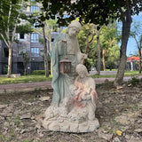 Holy Family Garden Statue Outdoor Sculpture H29inch Patio Yard Decorative Figurine Indoor Entryway Hallway Decoration