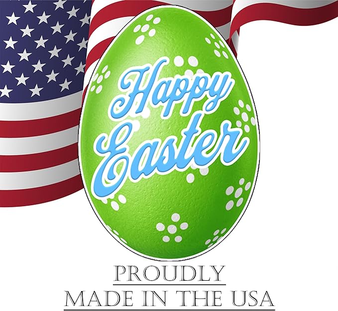 Happy Easter Classic Yard Sign Home Decor Lawn Decoration With Stakes Easter Egg (Green)