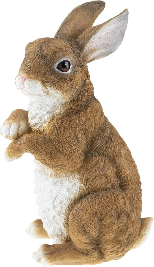 CLEVER GARDEN Rabbit Garden Statue Outdoor Décor, Resin Figurine Decoration for Lawn, Yard, Patio, Porch, and More