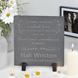 Personalized Memorial Stone Memorial Garden Stone - Sympathy Gifts for Loss of Dad, Mom or Loved One - Bereavement, Remembrance and Condolence Gift - Love and Remember Square