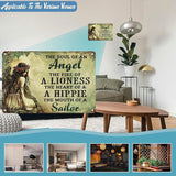 Vintage Hippie Metal Sign Funny Wall Art for Home Bar Cafe Garage Interior Decoration 8x12 inch