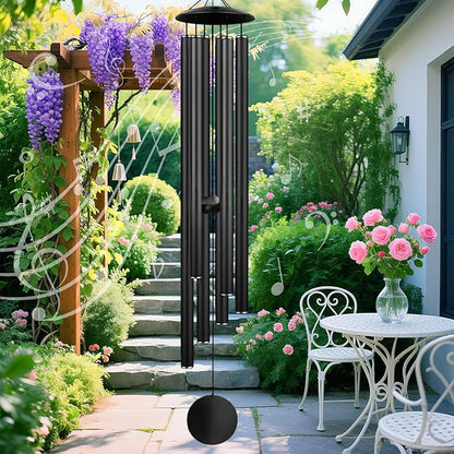Large Memorial Wind Chimes, 67'' Deep Tone 6 Heavy Tubes Soothing Tones Windchimes for Outside Garden Patio Hanging Decor, Sympathy Gifts, Memorial Wind Chime Best Gift for Mom Women Grandma Neighbors