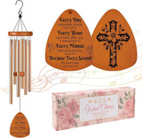 Christian Wind Chimes for Outside, God Blessed Inspirational Bible Verse Windchimes for Garden Patio Yard Decor, Religious Gifts for Women, Men, Christian, Loved Ones