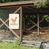Funny Chicken Sign, Metal Chicken Coop Tin Signs, I poop breakfast, Yard Sign Garage Farm Garden Wall Decor Sign Plaque Outdoor for Home Fence 8 X 12 Inches