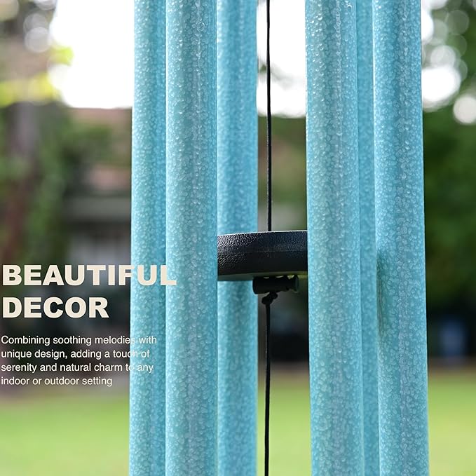 Vanquer Wind Chimes for Outside Deep Tone - 38'' Wind Chimes Outdoor Clearance, Deep Tone, Windchimes Outdoors, Memorial, Sympathy Gifts, Garden Patio Yard, Home Décor (38" Mist Blue)
