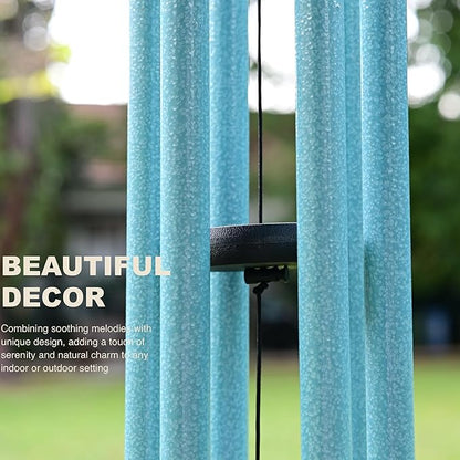 Vanquer Wind Chimes for Outside Deep Tone - 38'' Wind Chimes Outdoor Clearance, Deep Tone, Windchimes Outdoors, Memorial, Sympathy Gifts, Garden Patio Yard, Home Décor (38" Mist Blue)