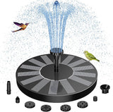 AISITIN Solar Bird Bath Fountain with 6 Nozzles, Solar Powered Floating Water Fountain Pump for Bird Bath, Pond, Pool, Garden, Fish Tank and Outdoor