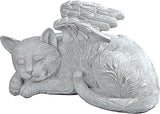 Design Toscano QL6080 Cat Angel Pet Memorial Grave Marker Tribute Statue, 10 Inches Wide, 5 Inches Deep, 5 Inches High, Antique Stone Finish