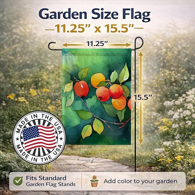 Caroline's Treasures Missouri Hawthorns in Watercolor Garden Flag Mailbox Flag Decorative Yard Flag Banner Outside Patio Artwork Yard Flower Beds, Garden Size, Multicolor