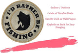 Spoontiques - Garden Décor - I'd Rather Be Fishing Stepping Stone - Decorative Stone for Garden