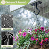 Lifyzoon Ceiling Hooks for Hanging Plants: 4 Pack 2.5 Inch Iron Plant Bracket for Wall Mount, Black Metal Plant Hangers Wall Hooks for Light, Lanterns, Wind Chimes, Outdoor Indoor