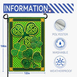 St Patricks Day Garden Flags Spring Green Shamrock Lucky Clover Holiday Yard Flag Porch Lawn Decorations 12x18 Double Sided Buffalo Plaid Saint for Farmhouse Holiday Happy St Patricks Day Outside
