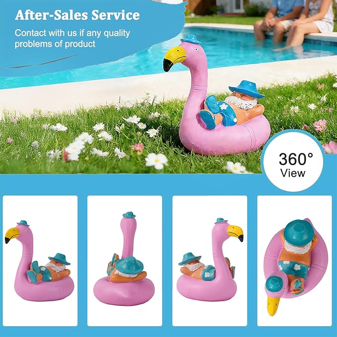 Teaeeno Pink Flamingo Figurines, Resin Bird Sculpture, Mini Flamingo Ornaments for Coastal Home Wedding Decor, Housewarming Flamingo Gifts for Lady, Tropical Holiday Decor on Desk
