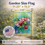 Caroline's Treasures Arkansas Apple Blossom in Watercolor Garden Flag Mailbox Flag Decorative Yard Flag Banner Outside Patio Artwork Yard Flower Beds, Garden Size, Multicolor