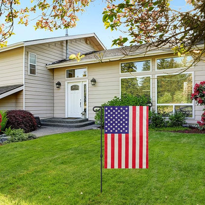 URSKYTOUS American Garden Flag Small American Flag Double Sided 12×18 Inch Weatherproof Patriotic USA Garden Flags Outside Thick Burlap Stars and Stripes Flags for Outdoor Yard Patio Lawn Decor