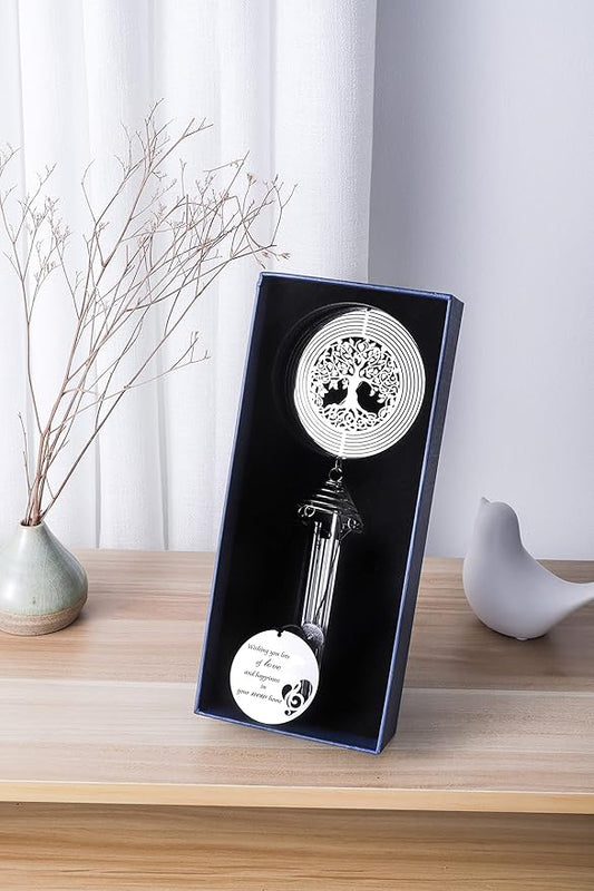 Housewarming Wind Chime with Tree of Life Wind Spinner - Housewarming Gifts for New House - House Warming Gift Ideas for New Homeowners - House Warming Gifts New Home Couple