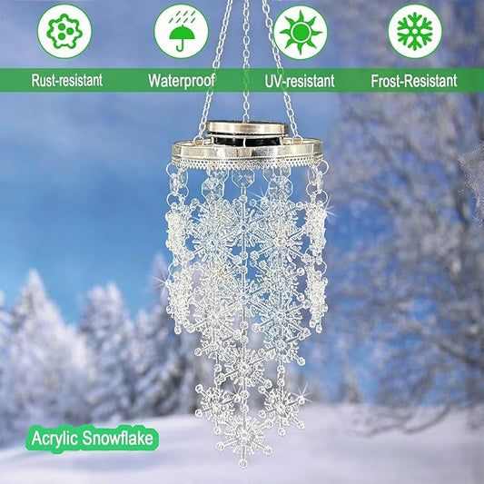 Solar Wind Chimes with Color Changing LED Lights - Outdoor Christmas Decor for Garden, Patio, Yard - Birthday Gifts for Women & Men