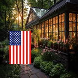 Garden Flag Pole Stand Holder, Garden Flags for Outside with Flag Stopper and Clip Waterproof Powder-Coated Paint for Flag Pole Holder for Outside House,Yard Flags for Outside