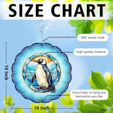 Penguin Yard and Garden Wind Spinner, Unique 3D Hanging Penguin Wind Spinner