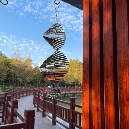 Hanging Wind Spinners Stainless Steel Metal Outdoor Garden Decor, Highly Reflective Bird Deterrent to Scare Birds Away from Yard Patio Farm 12inch,Gifts for Women Mom Dad Friend
