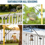 MIXXIDEA 11 Inch Long Fence Deck Hook Rail Hanging Mounting Kit Heavy Duty Bird Feeder Hook Decorative Hanger for Bird Feeders Planters Suet Baskets Lanterns on Balcony Porch Railing Fence