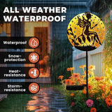 Solar Fairy Garden Lights, Metal Fairy Sculpture Pathway Stakes, Waterproof Outdoor Decorative Lights for Yard Patio Garden Porch, Gifts for Women Mom, 1 Pack