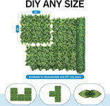 Artificial Ivy Privacy Fence Screen,39.4" X 236" UV-Anti Fake Leaves Plant Vine,Privacy Hedges Wall for Indoor Outdoor Garden Backyard Decor,Color Watermelon Leaves