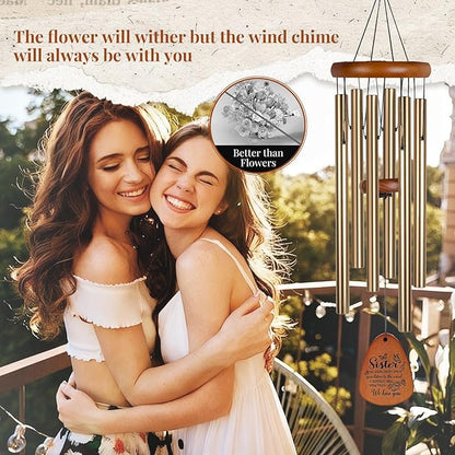 Sister Gifts for Christmas,Nana 32" Wind Chimes for Grandma Birthday Gift, Bereavement Gifts, Windchimes in Memory of Nana