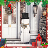 Winter Snowman Porch Sign Wooden Porch Decor Winter Christmas Nutcracker Snowman Front Door Welcome Standing Sign for Xmas Farmhouse Outdoor Yard Wall Hanging Decorations(42 Inch,Cute)