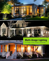Solar Spot Lights Outdoor, Bright Solar Landscape Spotlights Waterproof 18LED 2-in-1 Solar Powered Flag Light Adjustable Auto On/Off Uplights for Flag Pole Yard Garden Decor Patio, 1Pack (Cool White)