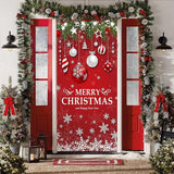 IMISHM Retro Christmas Door Decorations Merry Christmas Christmas Door Cover Christmas Snowflake Door Banner Christmas Front Door Decorations for Christmas Home Indoor Decorations