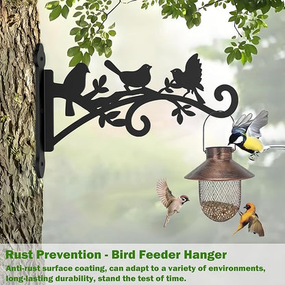 2 Pack Hanging Plant Hanger Outdoor 12-in Bird Feeder Wall Hooks - Heavy Duty Metal Plant Bracket Hook for Hanging Flower Baskets,Wind Chime