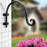 AJART Hanging Plant Hanger Outdoor: Bird Feeder Hangers for Outside - 8 inch Plant Hooks for Hanging Flower Baskets 4 Pieces