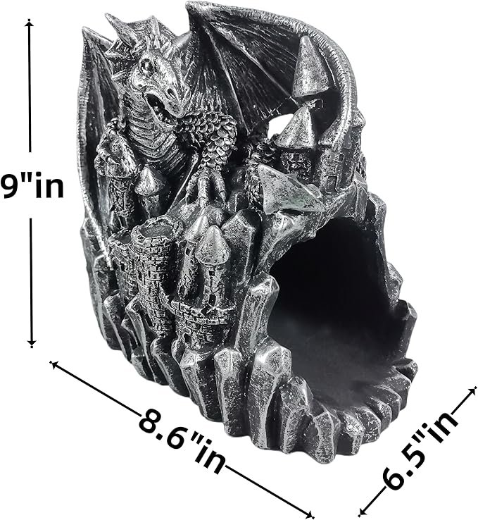 coolboy Gutter Diverter Rain,Dragon Statue Deco Gutter Extension Downspout, Eco-Friendly Resin Gutter Extender Diverter,Splash Block, Perfect Rain Gutter Downspout Extension for 3"x4" Downspouts